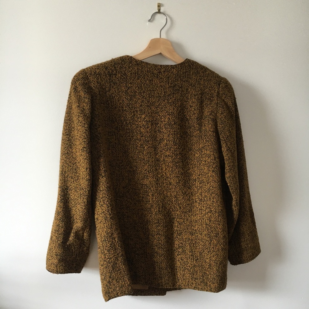 Vintage tweed double breasted blazer - Picture 4 of 9